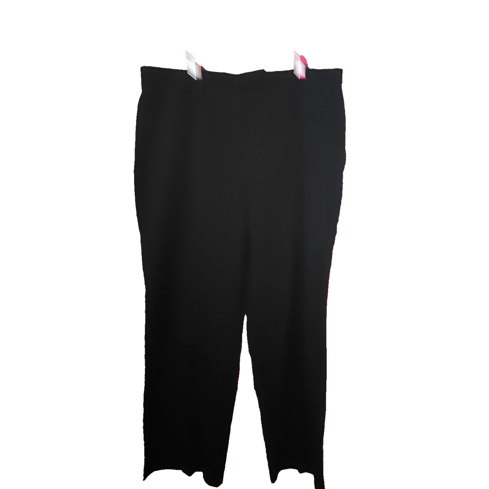 Sag Harbor Black Straight Leg High Rise Career Casual Pants Womans Plus Size 18W
